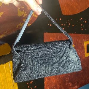 Vintage K.C. Malian black beaded handbag